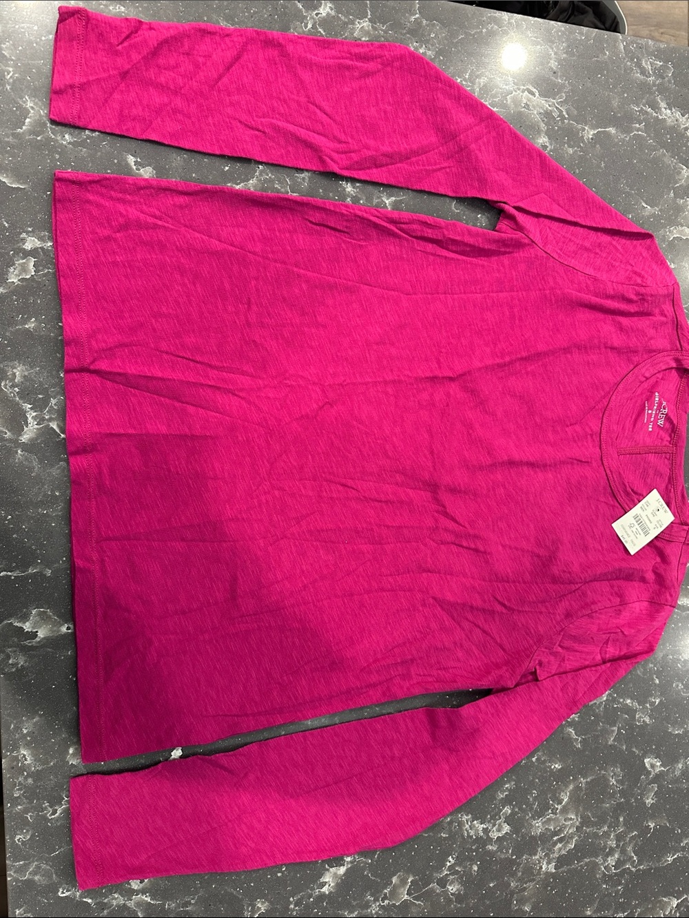 J. Crew Bright Pink Girlfriend Tee